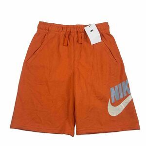 Nike Boys Standard Fit Cotton Shorts Coupe Orange Sports Swoosh Size XL -NEW